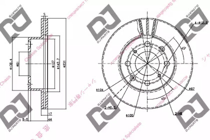 Тормозной диск DJ PARTS BD1110